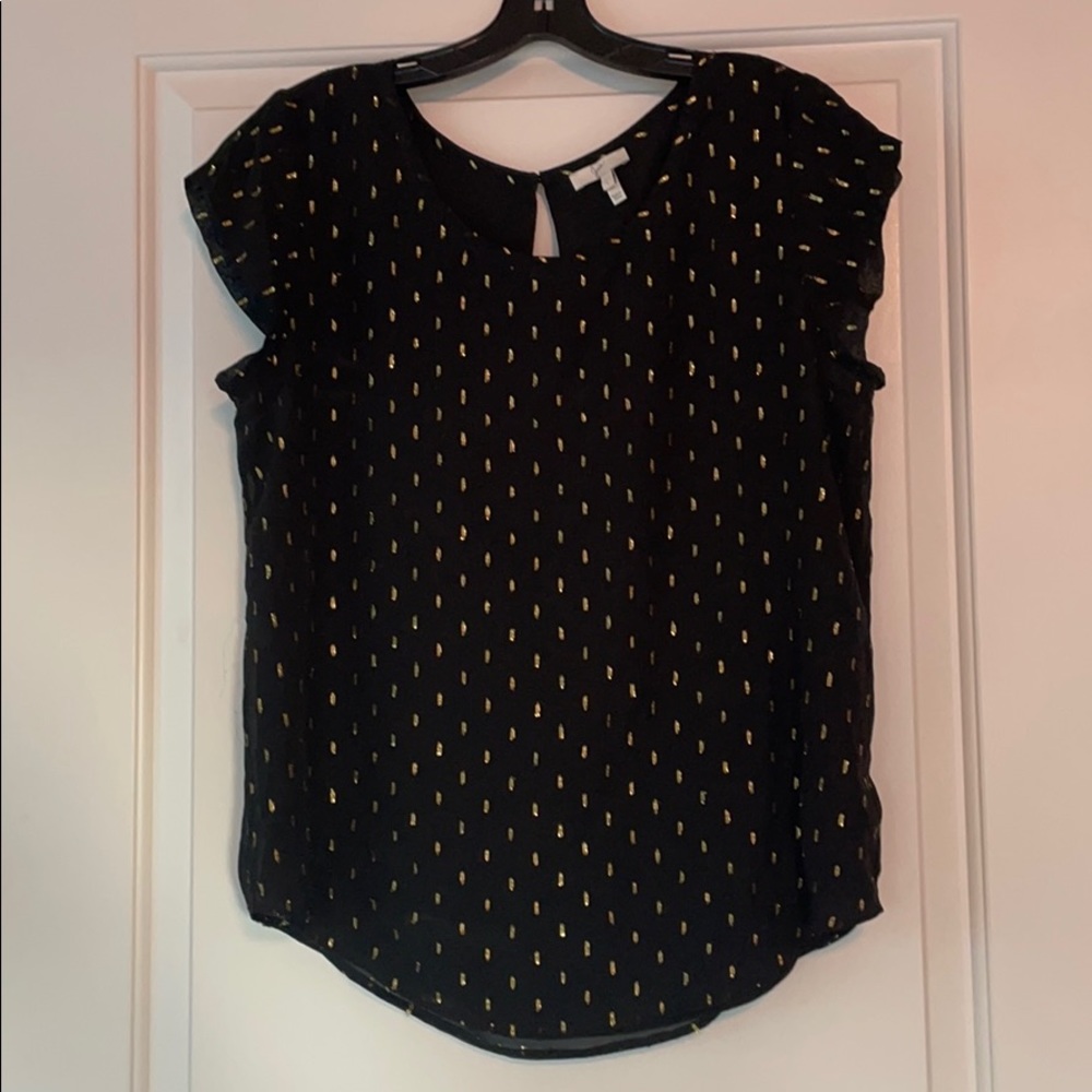 Joie Black and Gold Top